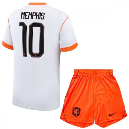 Holland Memphis 10 Fodboldtrøjer Børn Udebane VM 2026 Kort ærmer