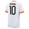 Holland Memphis 10 Fodboldtrøjer Børn Udebane VM 2026 Kort ærmer