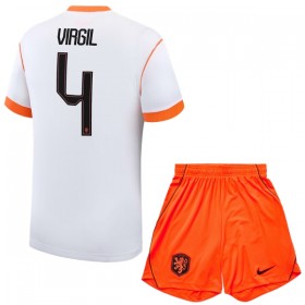Holland Virgil 4 Fodboldtrøjer Børn Udebane VM 2026 Kort ærmer