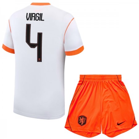 Holland Virgil 4 Fodboldtrøjer Børn Udebane VM 2026 Kort ærmer