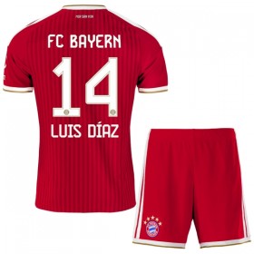 FC Bayern München Luis Diaz 14 Fodboldtrøjer Børn Hjemme 2026-27 Kort ærmer