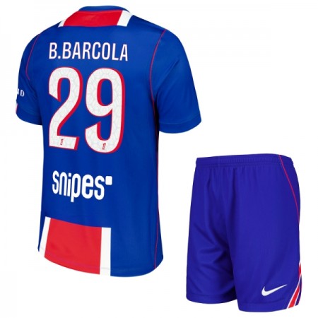 Paris Saint-Germain PSG Bradley Barcola 29 Fodboldtrøjer Børn Hjemme 2026-27 Kort ærmer