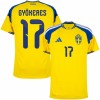 Sverige Gyokeres 17 Fodboldtrøjer Hjemme VM 2026 Kort ærmer