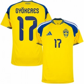 Sverige Gyokeres 17 Fodboldtrøjer Hjemme VM 2026 Kort ærmer