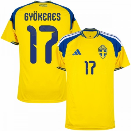 Sverige Gyokeres 17 Fodboldtrøjer Hjemme VM 2026 Kort ærmer