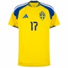 Sverige Gyokeres 17 Fodboldtrøjer Hjemme VM 2026 Kort ærmer