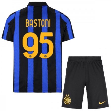 Inter Milan Bastoni 95 Fodboldtrøjer Børn Hjemme 2026-27 Kort ærmer