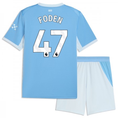 Manchester City Foden 47 Fodboldtrøjer Børn Hjemme 2026-27 Kort ærmer