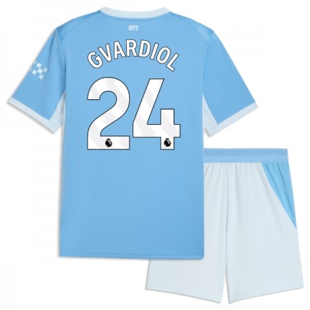 Manchester City Gvardiol 24 Fodboldtrøjer Børn Hjemme 2026-27 Kort ærmer