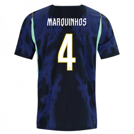 Brasilien Marquinhos 4 Fodboldtrøjer Udebane VM 2026 Kort ærmer