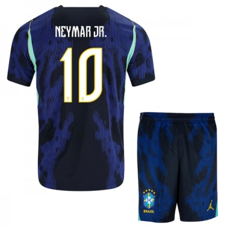 Brasilien Neymar JR 10 Fodboldtrøjer Børn Udebane VM 2026 Kort ærmer