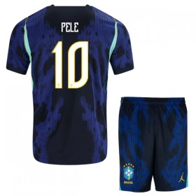 Brasilien Pele 10 Fodboldtrøjer Børn Udebane VM 2026 Kort ærmer