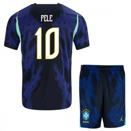 Brasilien Pele 10 Fodboldtrøjer Børn Udebane VM 2026 Kort ærmer