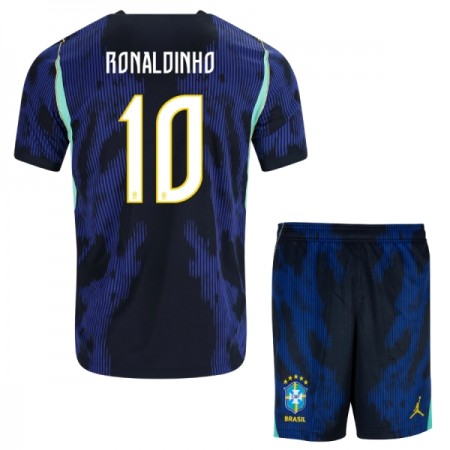 Brasilien Ronaldinho 10 Fodboldtrøjer Børn Udebane VM 2026 Kort ærmer