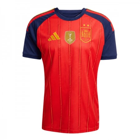 Spanien 2 Stars Fodboldtrøjer Hjemme VM 2026 Kort ærmer Spanien 2 Stars Fodboldtrøjer Hjemme VM 2026 Kort ærmer