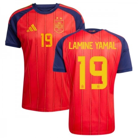 Spanien 2 Stars Lamine Yamal 19 Fodboldtrøjer Hjemme VM 2026 Kort ærmer