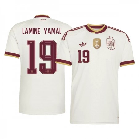 Spanien 2 Stars Lamine Yamal 19 Fodboldtrøjer Udebane VM 2026 Kort ærmer