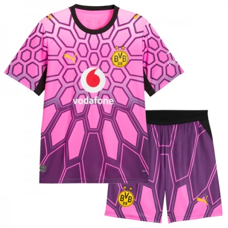 Borussia Dortmund Fodboldtrøjer Målmand Børn Udebane Pink 2026-27 Kort ærmer Borussia Dortmund Fodboldtrøjer Målmand Børn Udebane Pink 2026-27 Kort ærmer