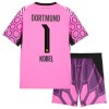 Borussia Dortmund Kobel 1 Fodboldtrøjer Målmand Børn Udebane Pink 2026-27 Kort ærmer