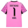 Borussia Dortmund Kobel 1 Fodboldtrøjer Målmand Udebane Pink 2026-27 Kort ærmer Borussia Dortmund Kobel 1 Fodboldtrøjer Målmand Udebane Pink 2026-27 Kort ærmer
