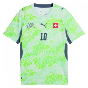 Schweiz Granit Xhaka 10 Fodboldtrøjer Udebane VM 2026 Kort ærmer