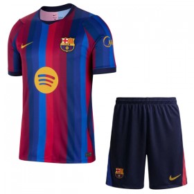 FC Barcelona Fodboldtrøjer Børn Hjemme 2026-27 Kort ærmer