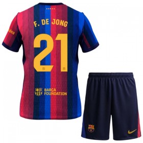 FC Barcelona Frenkie de Jong 21 Fodboldtrøjer Børn Hjemme 2026-27 Kort ærmer