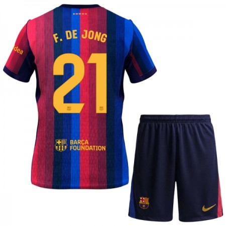 FC Barcelona Frenkie de Jong 21 Fodboldtrøjer Børn Hjemme 2026-27 Kort ærmer