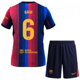 FC Barcelona Gavi 6 Fodboldtrøjer Børn Hjemme 2026-27 Kort ærmer