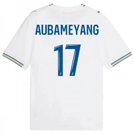 Olympique de Marseille Aubameyang 17 Fodboldtrøjer Hjemme 2026-27 Kort ærmer Olympique de Marseille Aubameyang 17 Fodboldtrøjer Hjemme 2026-27 Kort ærmer