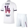 Paris Saint-Germain PSG Desire Doue 14 Fodboldtrøjer Børn Udebane 2026-27 Kort ærmer