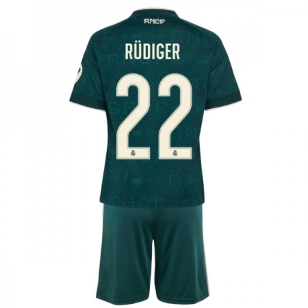 Real Madrid Rudiger 22 Fodboldtrøjer Børn Udebane 2026-27 Kort ærmer Real Madrid Rudiger 22 Fodboldtrøjer Børn Udebane 2026-27 Kort ærmer