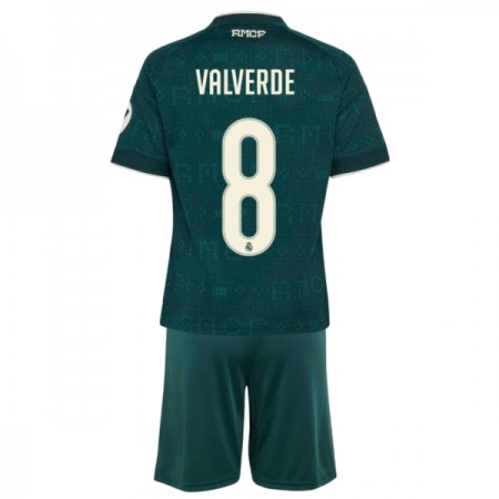 Real Madrid Valverde 8 Fodboldtrøjer Børn Udebane 2026-27 Kort ærmer Real Madrid Valverde 8 Fodboldtrøjer Børn Udebane 2026-27 Kort ærmer