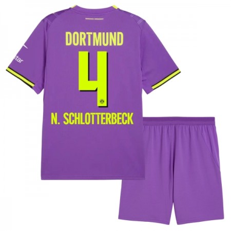 Borussia Dortmund N. Schlotterbeck 4 Fodboldtrøjer Børn Tredje 2026-27 Kort ærmer