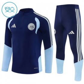 Ajax Børn Trænings Sweatshirt Blå Kvart-Zip 2026-27
