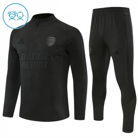 Arsenal Børn Trænings Sweatshirt Sort Kvart-Zip 2026-27