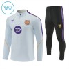 Barcelona Børn Trænings Sweatshirt Hvid Kvart-Zip 2026-27