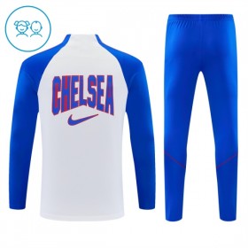 Chelsea Børn Trænings Sweatshirt Hvid Kvart-Zip 2026-27
