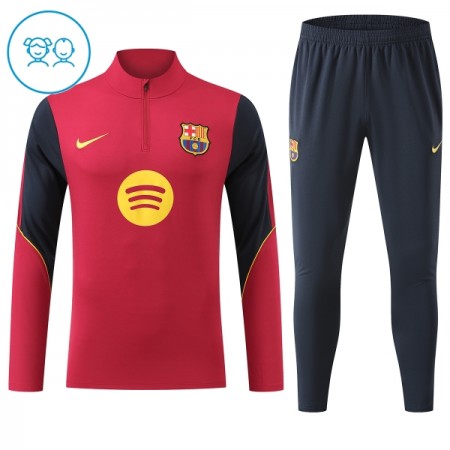 FC Barcelona Børn Trænings Sweatshirt Rød Kvart-Zip 2026-27