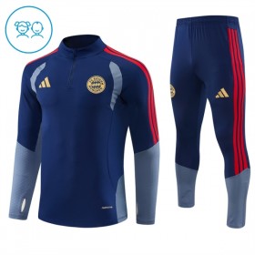 FC Bayern München Børn Trænings Sweatshirt Blå Kvart-Zip 2026-27
