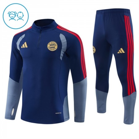 FC Bayern München Børn Trænings Sweatshirt Blå Kvart-Zip 2026-27