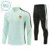 Frankrig Børn Trænings Sweatshirt Hvid Kvart-Zip 2026-27