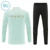 Frankrig Børn Trænings Sweatshirt Hvid Kvart-Zip 2026-27