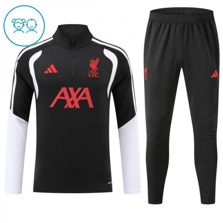 Liverpool Børn Trænings Sweatshirt Sort Kvart-Zip 2026-27 Liverpool Børn Trænings Sweatshirt Sort Kvart-Zip 2026-27