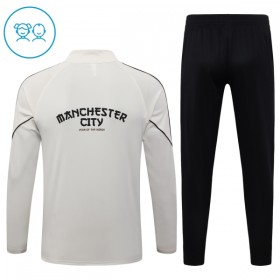 Manchester City Børn Trænings Sweatshirt Grå Kvart-Zip 2026-27