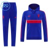 Manchester United Hoodie Børn Trænings Sweatshirt Blå 2026-27