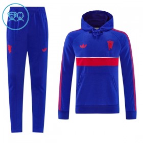 Manchester United Hoodie Børn Trænings Sweatshirt Blå 2026-27