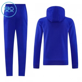 Manchester United Hoodie Børn Trænings Sweatshirt Blå 2026-27