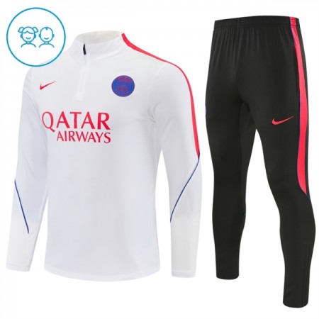 Paris Saint-Germain PSG Børn Trænings Sweatshirt Hvid Kvart-Zip 2026-27