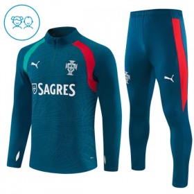 Portugal Børn Trænings Sweatshirt Blå Kvart-Zip 2026-27